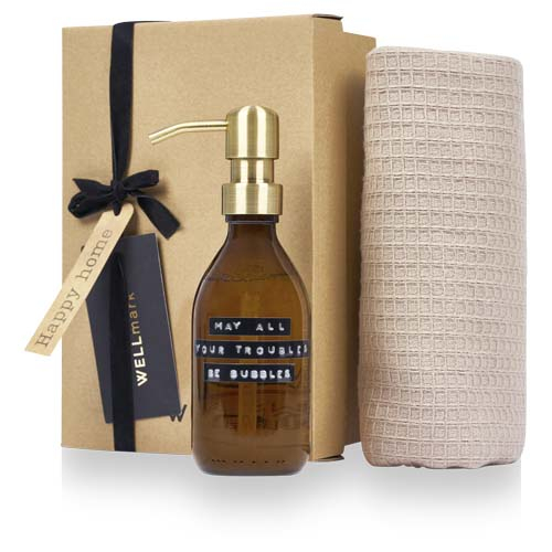 Coffret cadeau à personnaliser Happy Home Wellmark Ambre chiné